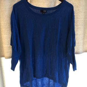 High-low Royal blue sweater